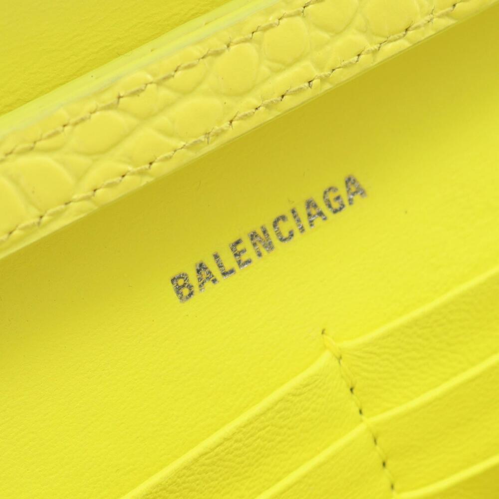 Balenciaga Hourglass Shoulder Bag Leather Yellow - Picture 4 of 5
